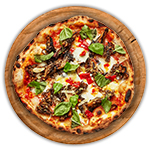 Spicy Beef, Mushroom & Peppers Pizza  12'' 