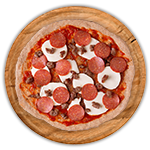 Pepperoni & Ham Pizza  12'' 